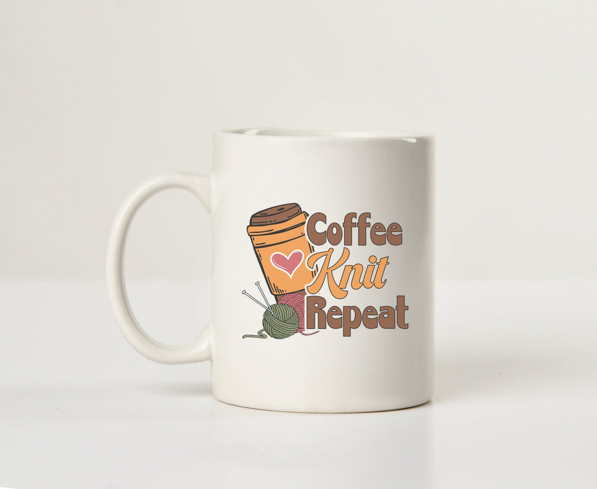 Coffee Knit Repeat Mug