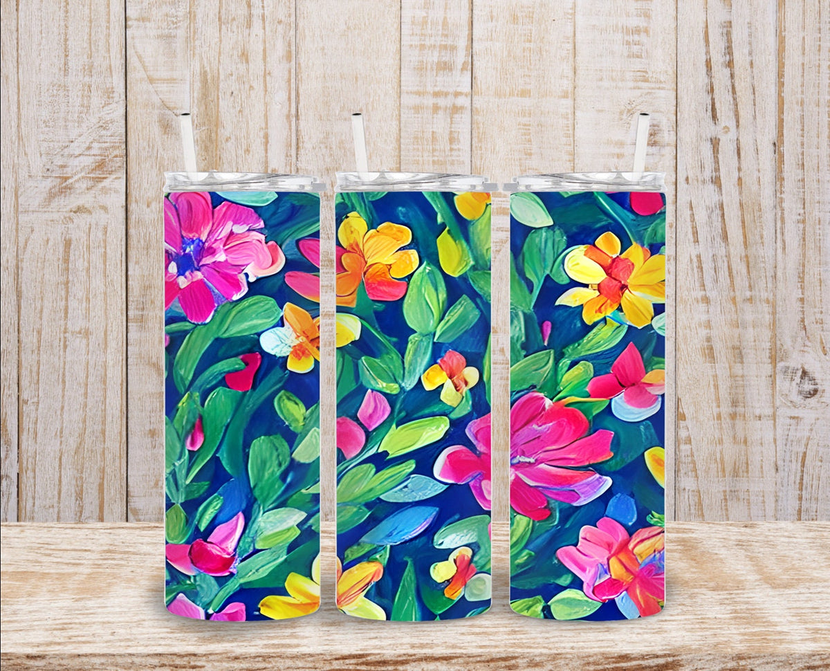 Watercolor Floral Tumbler