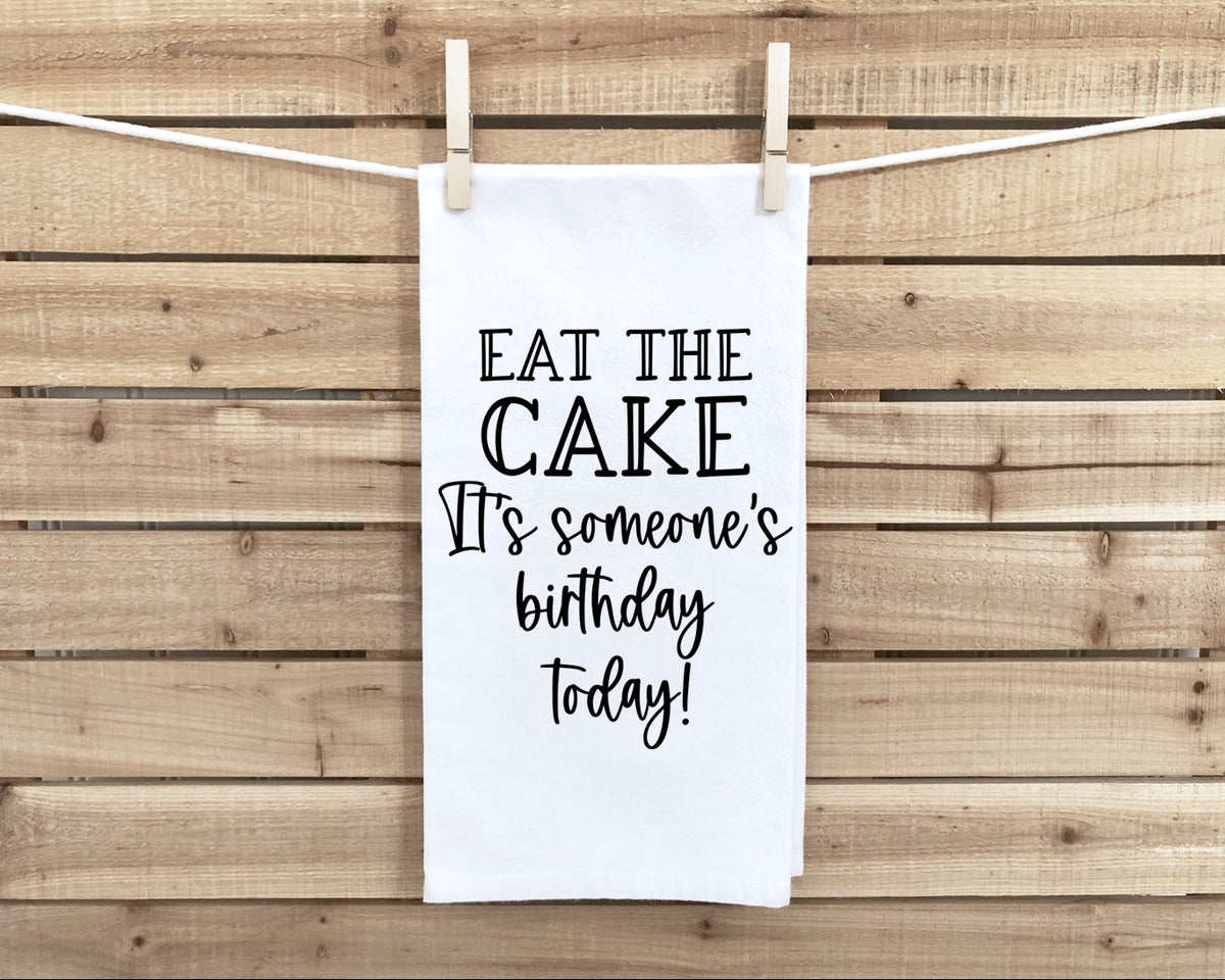 Eat The Cake Tea Towel