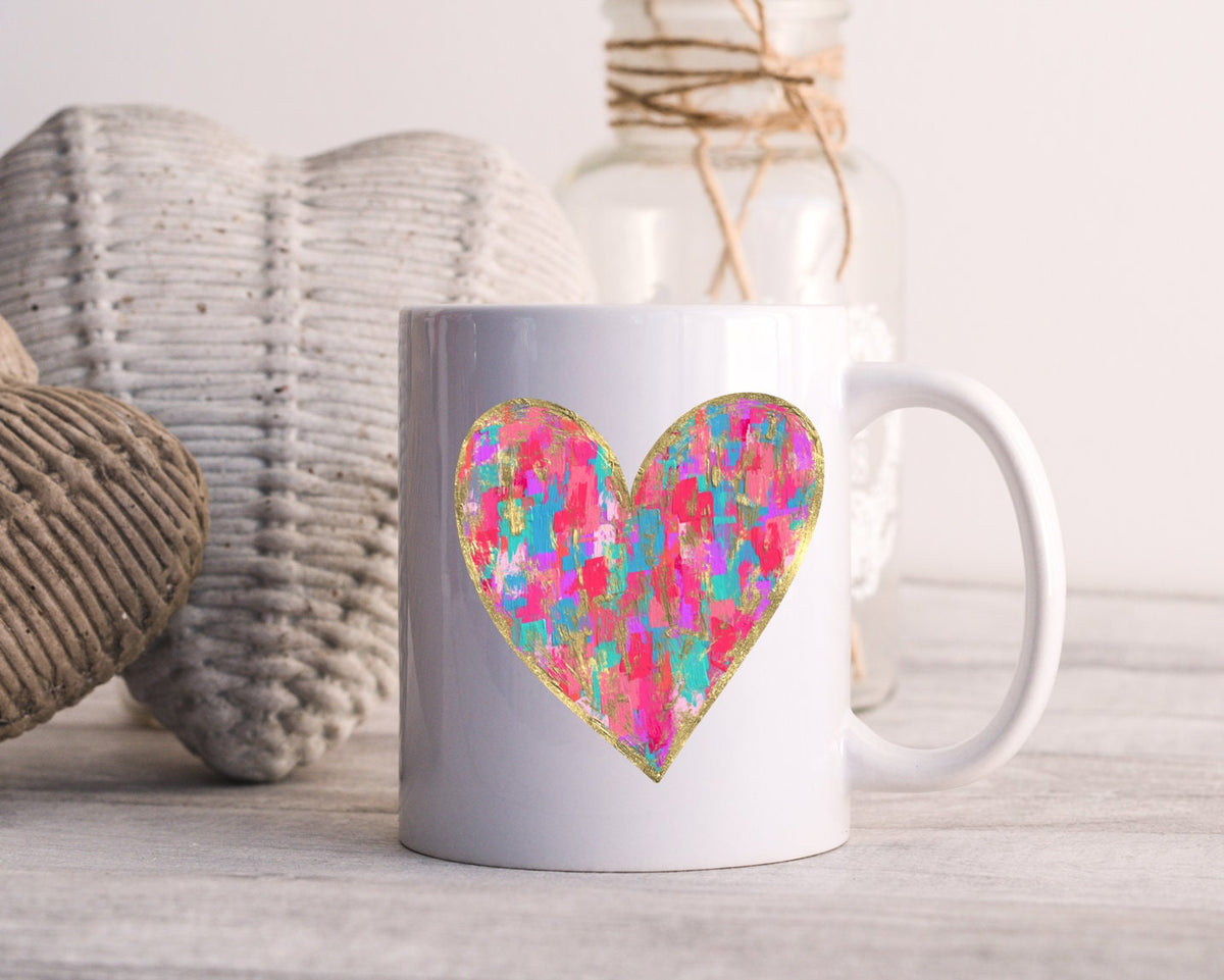 Watercolor Hearts Mug