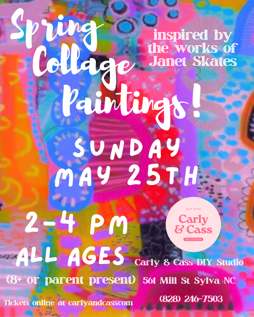 Spring Collage Painting Class