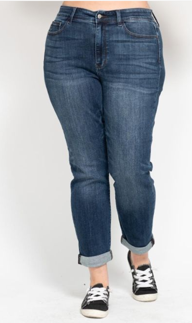 Judy Blue Cuffed Slim Fit Jeans